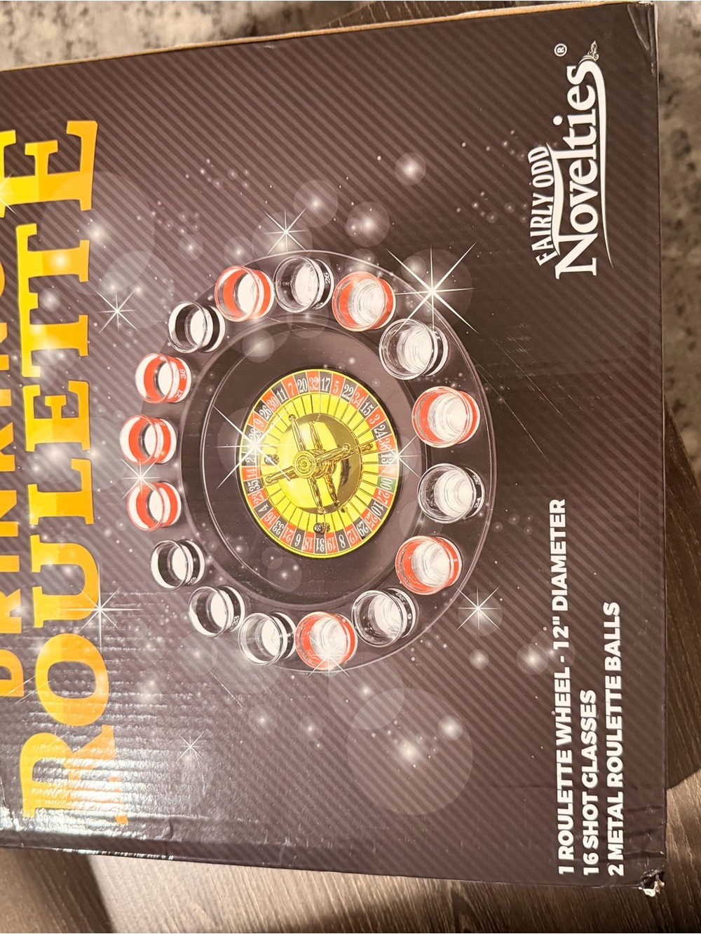 Black and Red Drinking Roulette Party Game